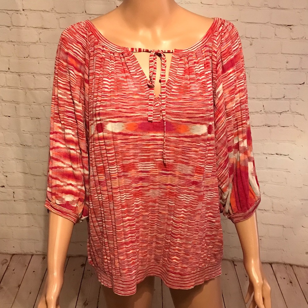 BCBG Maxazria comfy red silk sweater Size Large